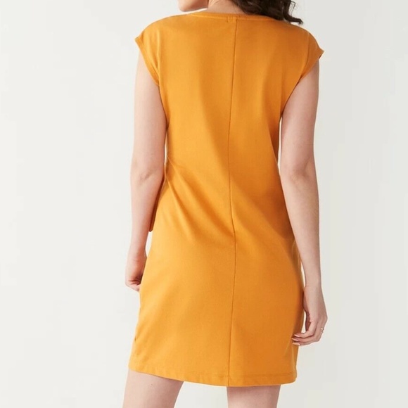 NINE WEST Womens Side Tie T- Shirt Dress NWT Size XL Autumn Gold - Picture 5 of 6